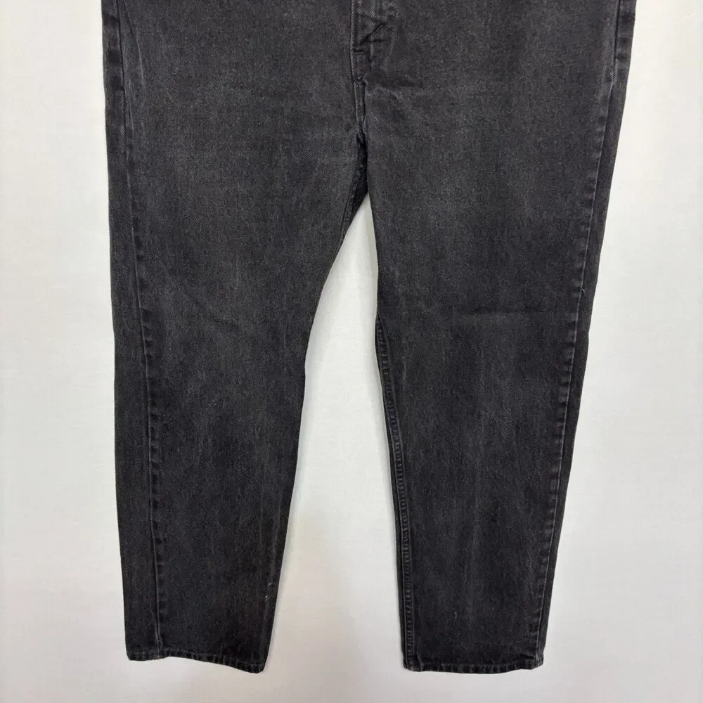 Vintage Levi's 505 Orange Tab Regular Fit Size 40x30 Black Denim USA C130 -14